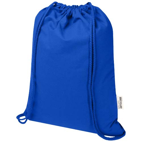 Sac promotionnel à cordon recyclé 180 g/m² Peru Blend Bleu royal